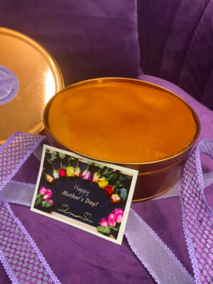 Ube Leche Flan Cake With Ube Halaya Filling in Tin Can (6”)